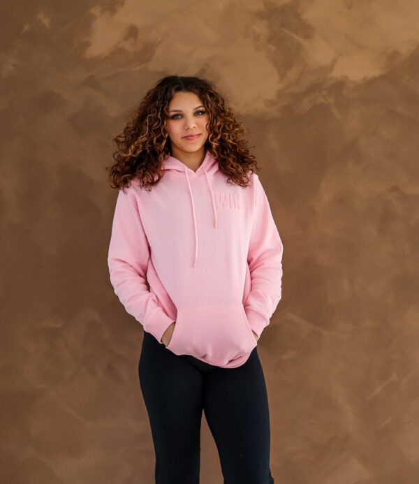 WIN. EMBOSSED HOODIE - PINK (MCKENZIE MATHURIN COLLECTION)