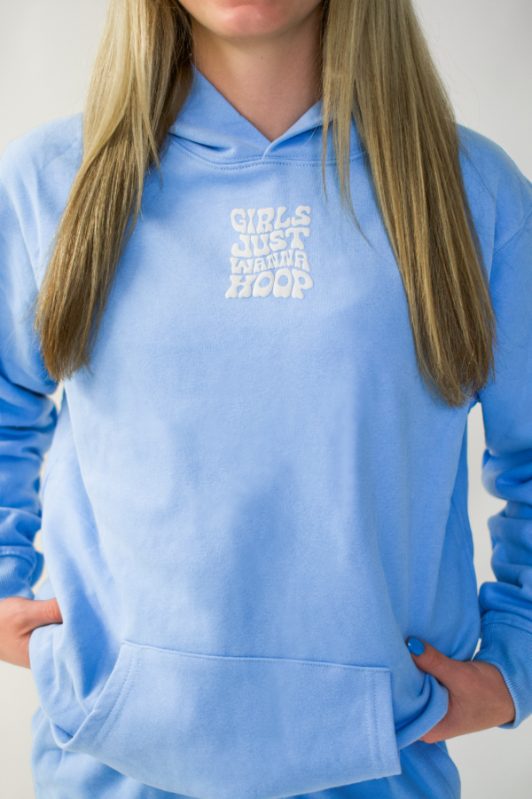 GIRLS JUST WANNA HOOP HOODIE - BLUE - Image 2